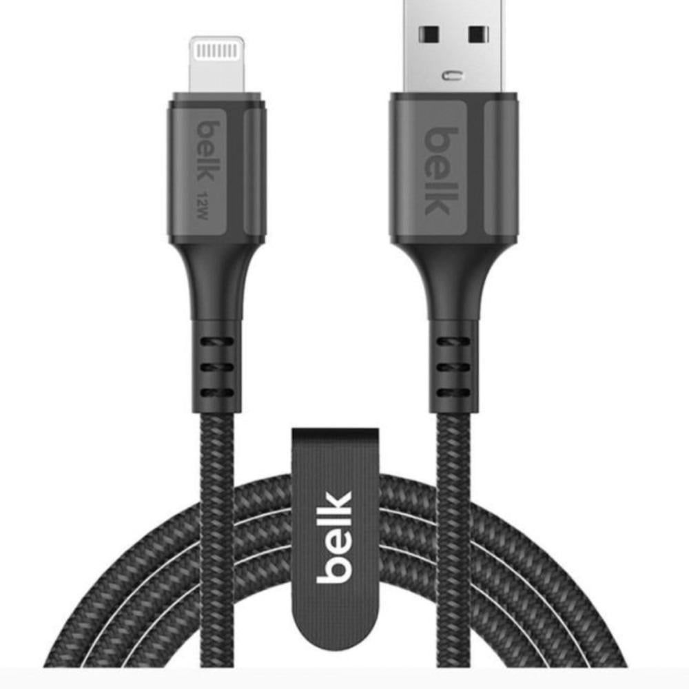 كيبل شحن Lighting 120 سم من belk أسود